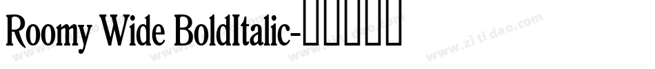 Roomy Wide BoldItalic字体转换